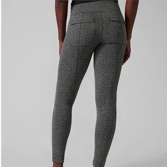 Athleta Women's Small Delancey Herringbone Tight High Rise Zip Pocket Leggings - Picture 1 of 16